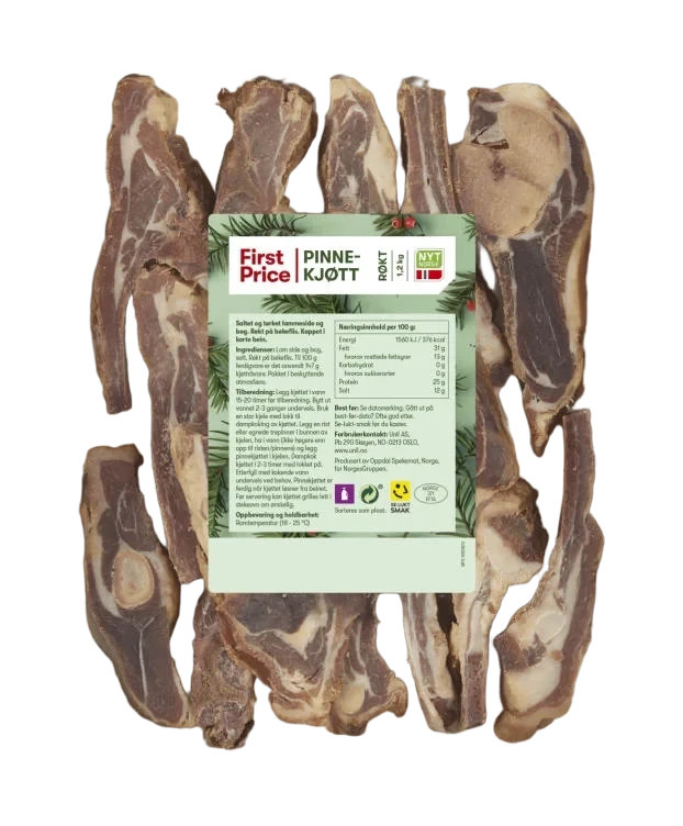 Pinnekjøtt Røkt Ca1,2kg First Price