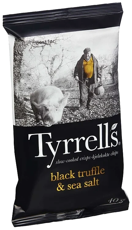 Tyrrells black truffle & seasalt   40g