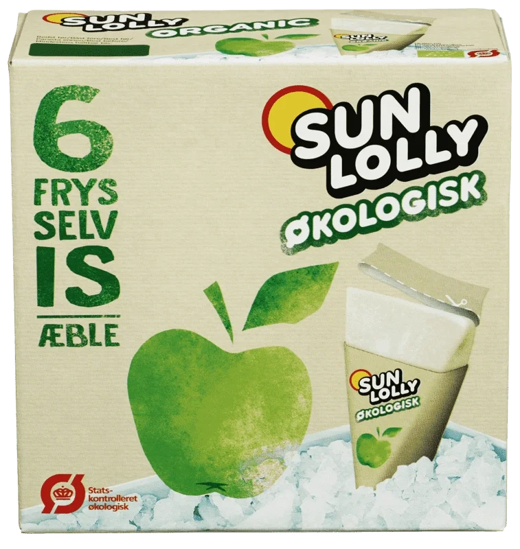 Sun Lolly Eple Økologisk 6pk