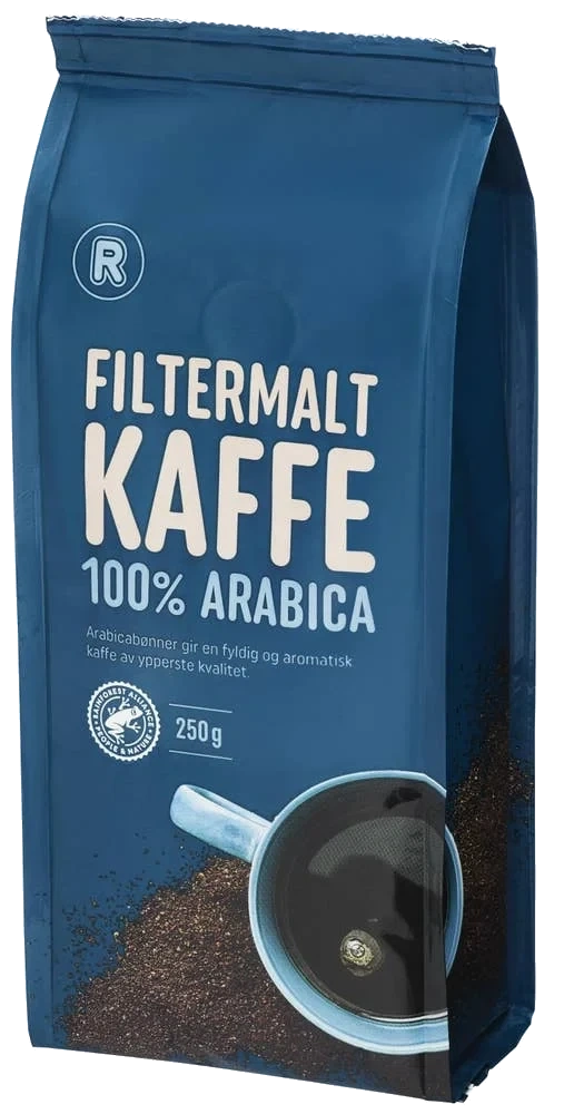 Filtermalt kaffe 100% Arabica, 250 g
