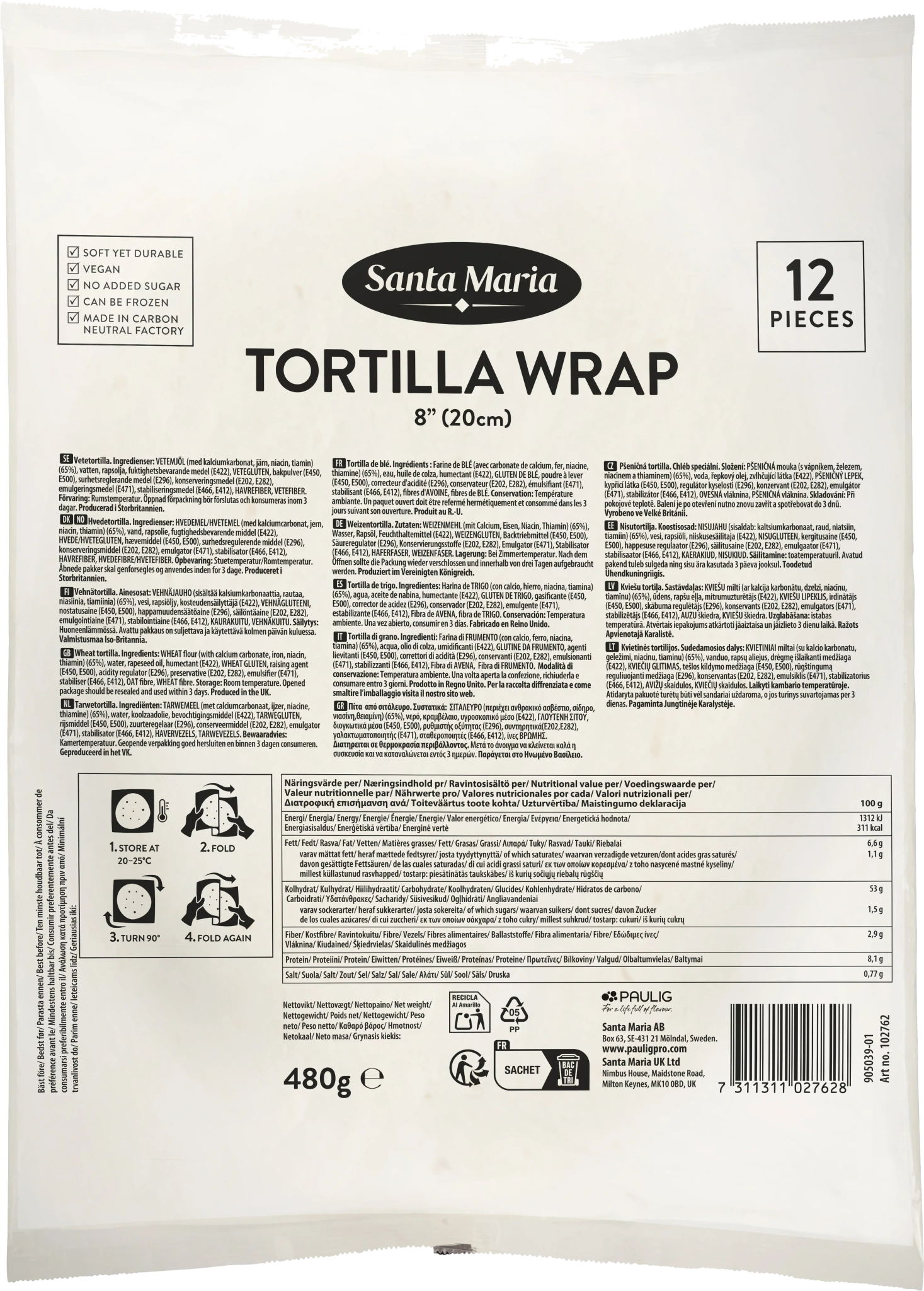 Tortilla Wrap 8” (20 cm)