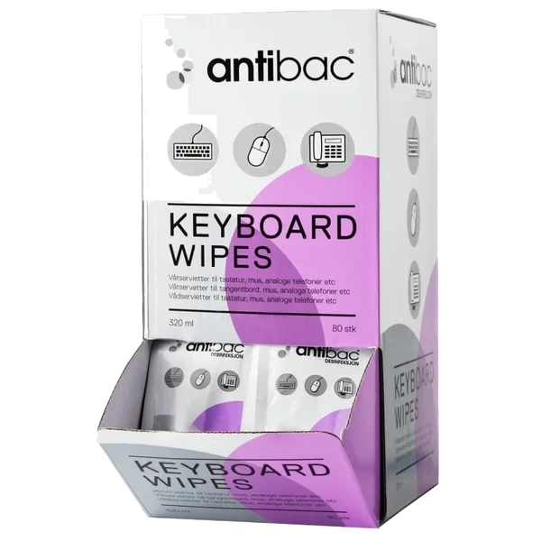 Antibac Keyboard Wipes 80stk