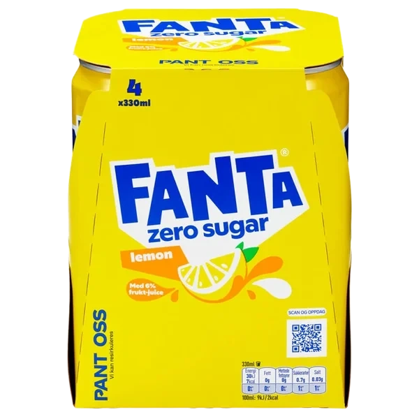 Fanta Lemon No Sugar 330ml bx