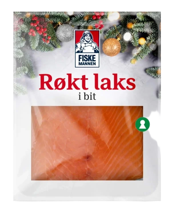 Laks Røkt i Bit Ca500g Fiskemannen