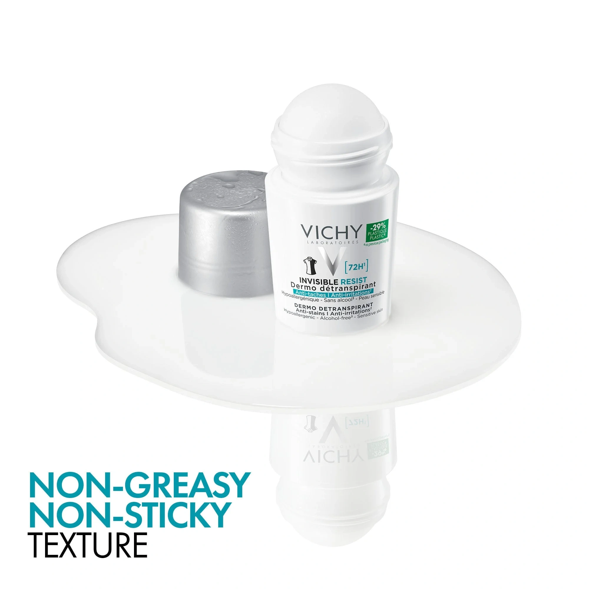 Vichy Invisible Protect 72H Anti-Stain Roll-On, 50 ml