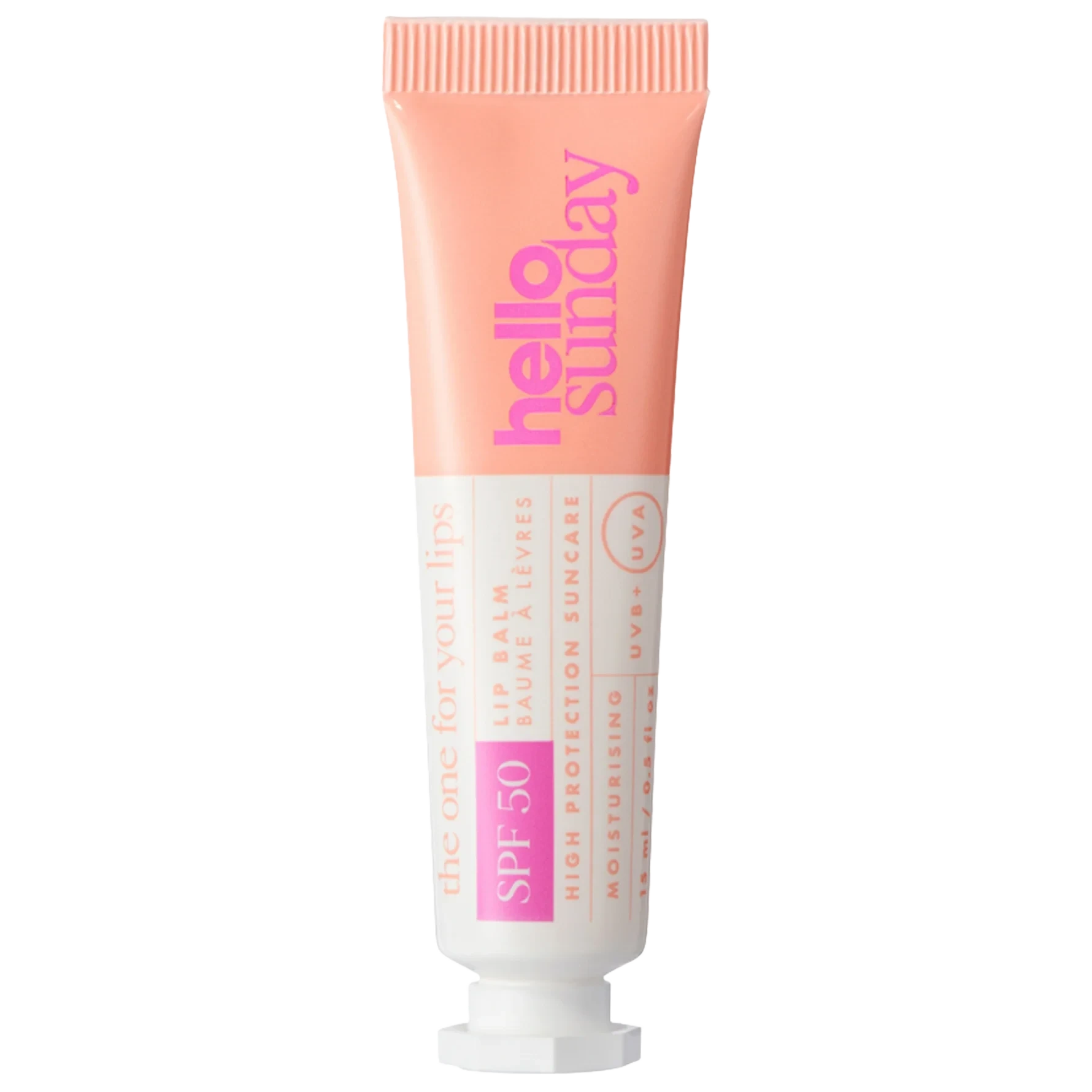 Hello Sunday The One For Your Lips - Clear Lip Balm Fragrance Free SPF50 15 ml