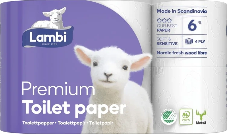 Lambi Toalettpapir Premium 6pk