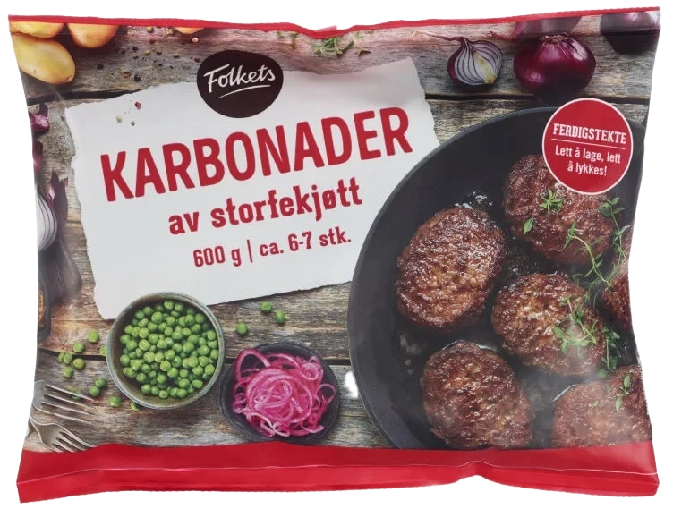 Karbonader Av Storfekjøtt 600g Folkets