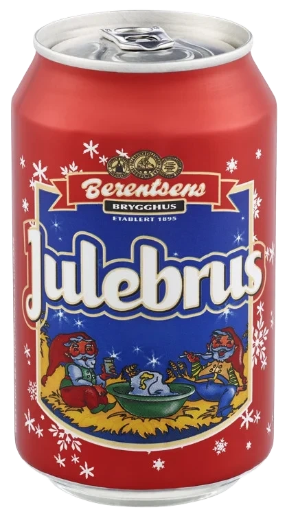 Julebrus rød bx   24x33cl