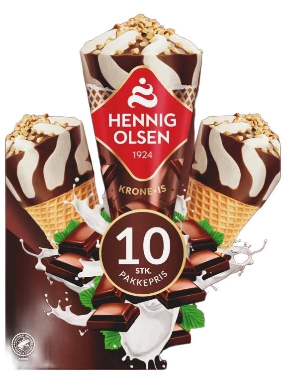 Krone-Is Sjokolade 10stk Hennig-Olsen