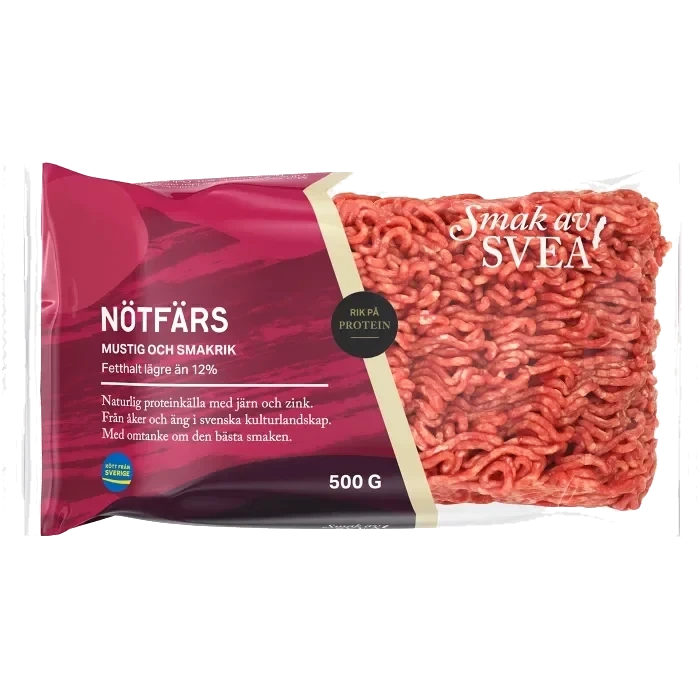 Nötfärs Färsk 12% 500g Smak Av Svea