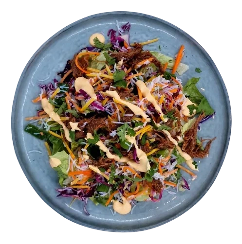 Biffsallad m glasnudlar