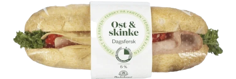 Baguette Fin Ost&Skinke 190g Bakehuset