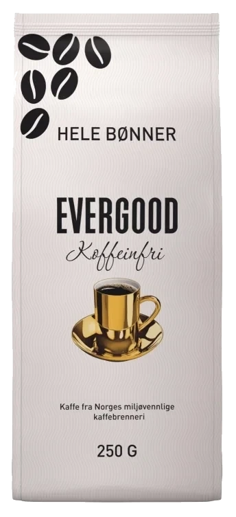 Evergood Koffeinfri Hele Bønner 250g