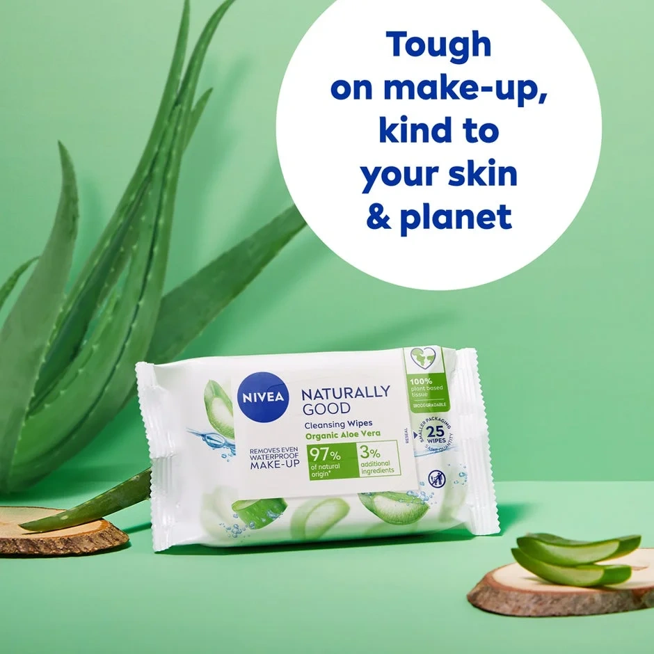 Nivea 3in1 Aloe Vera Cleansing Wipes,25stk