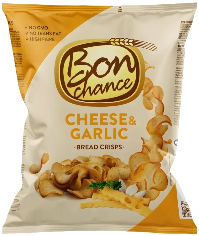 Brødchips Ost&Hvitløk 120g Bon Chance