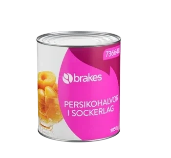 Persikohalvor i sockerlag