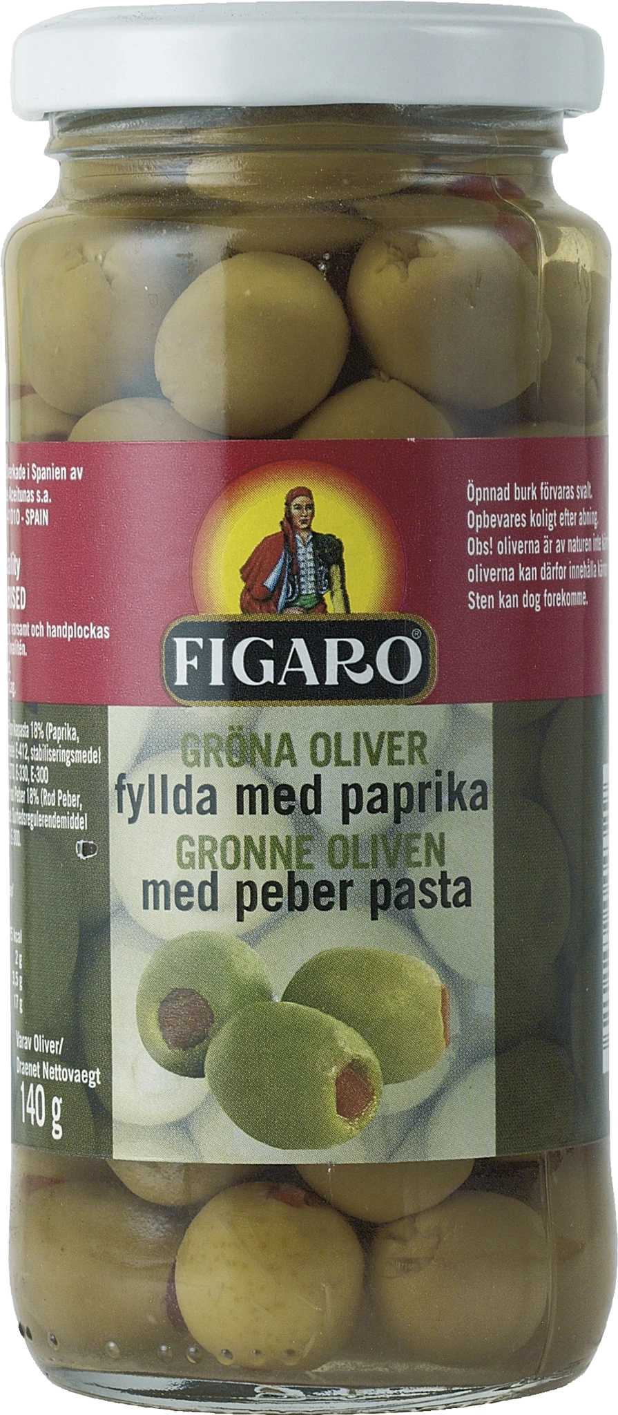 Gröna oliver med pimientos