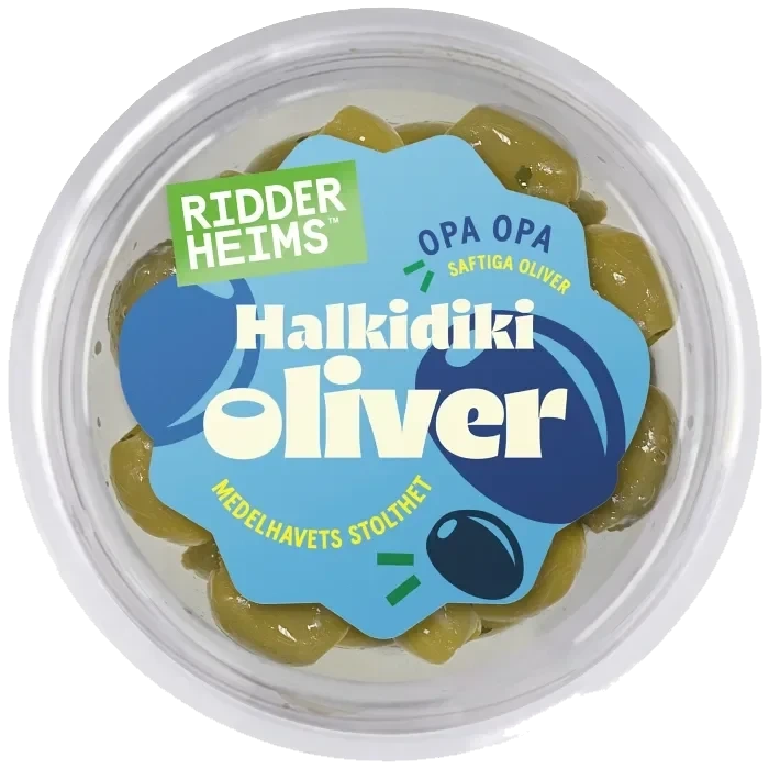 Oliven Halkidiki m/ Urtemarinade 160g Ridderheims