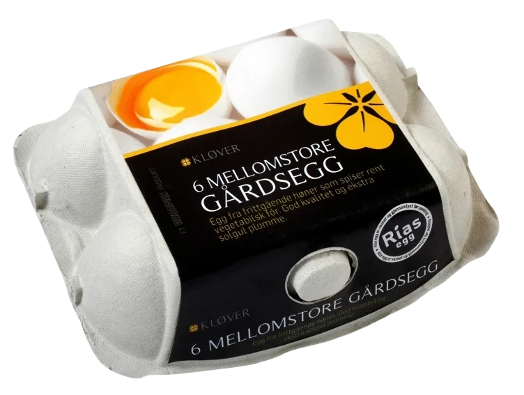 Gårdsegg Mellomstore Kløv 6pk