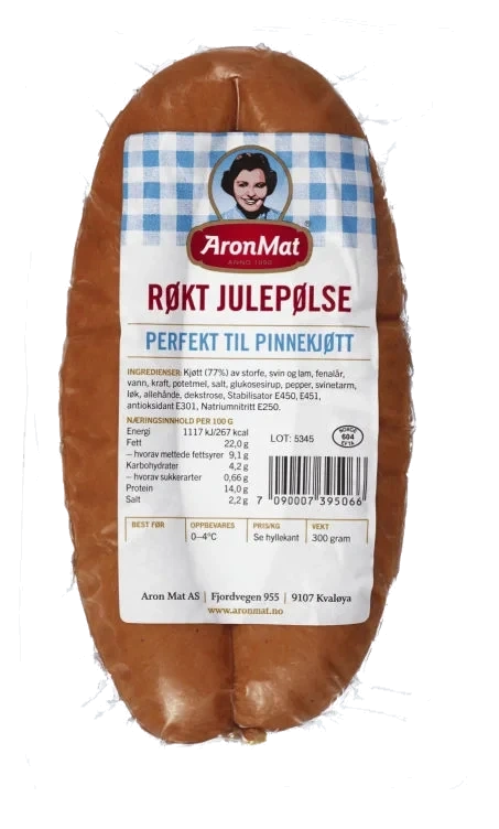 Julepølse Røkt 300g Aron Mat