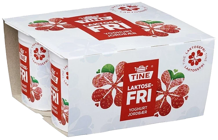 Yoghurt jordbær laktosefri  4x125g