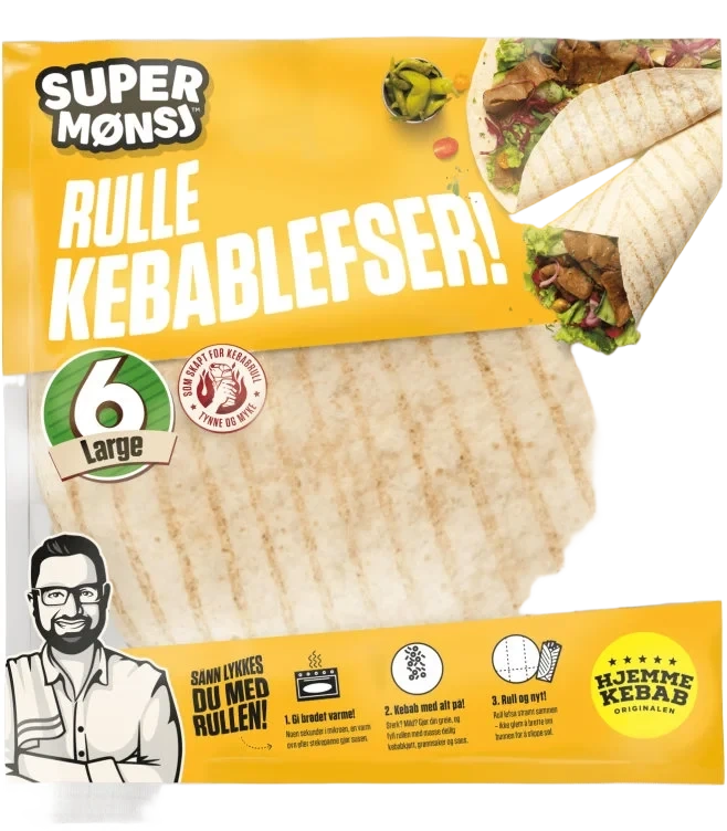 Kebabrullelefse 510g Super Mønsj