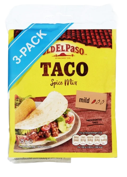 Taco Spice Mix 3x25g Old El Paso