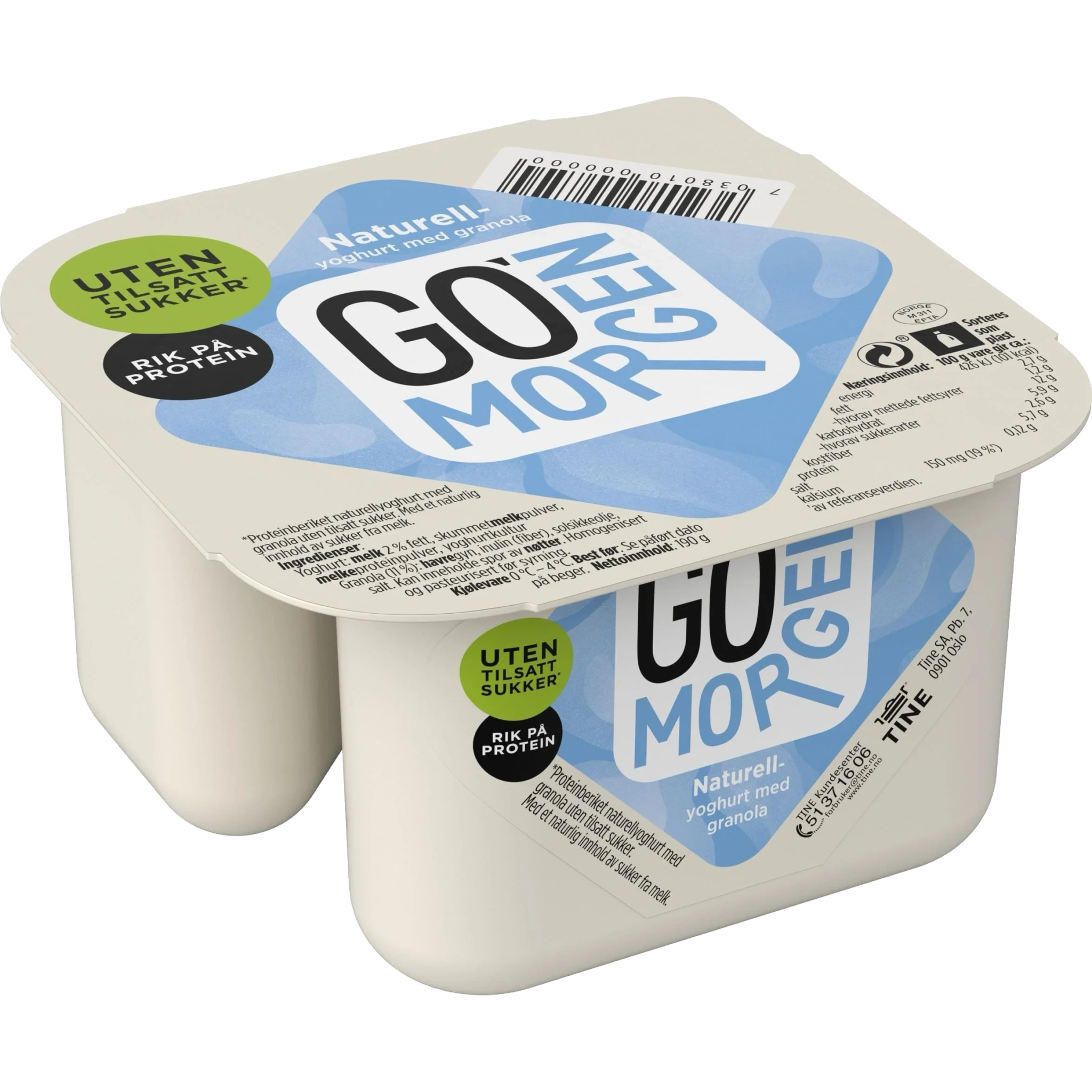 Go` Morgen Naturell Med Crusli 195g