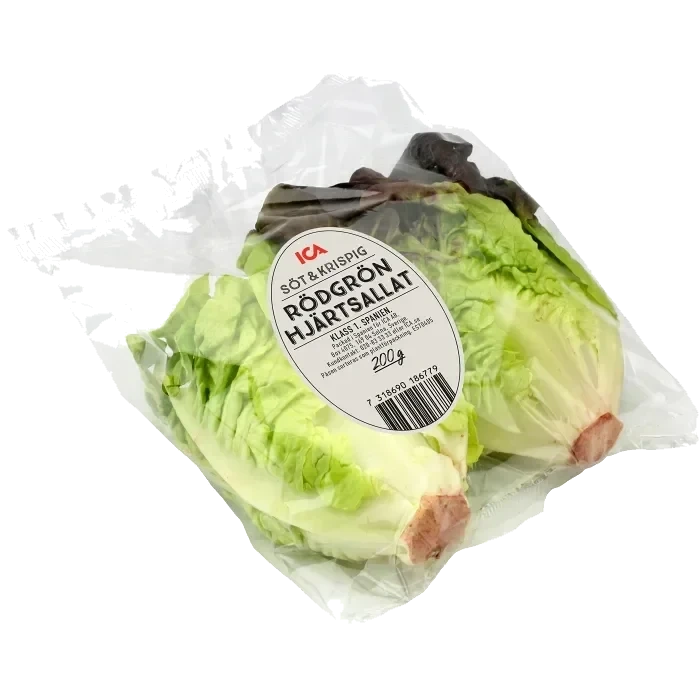 Hjärtsallad röd/grön 180g Klass 1 ICA
