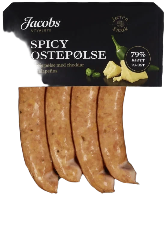 Spicy Ostepølse 260g A.Idsøe/Jacobs Utvalgte