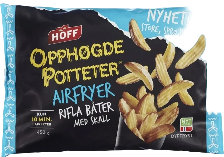 Opphøgde Poteter Airfryer Rifla Båter 450g Hoff