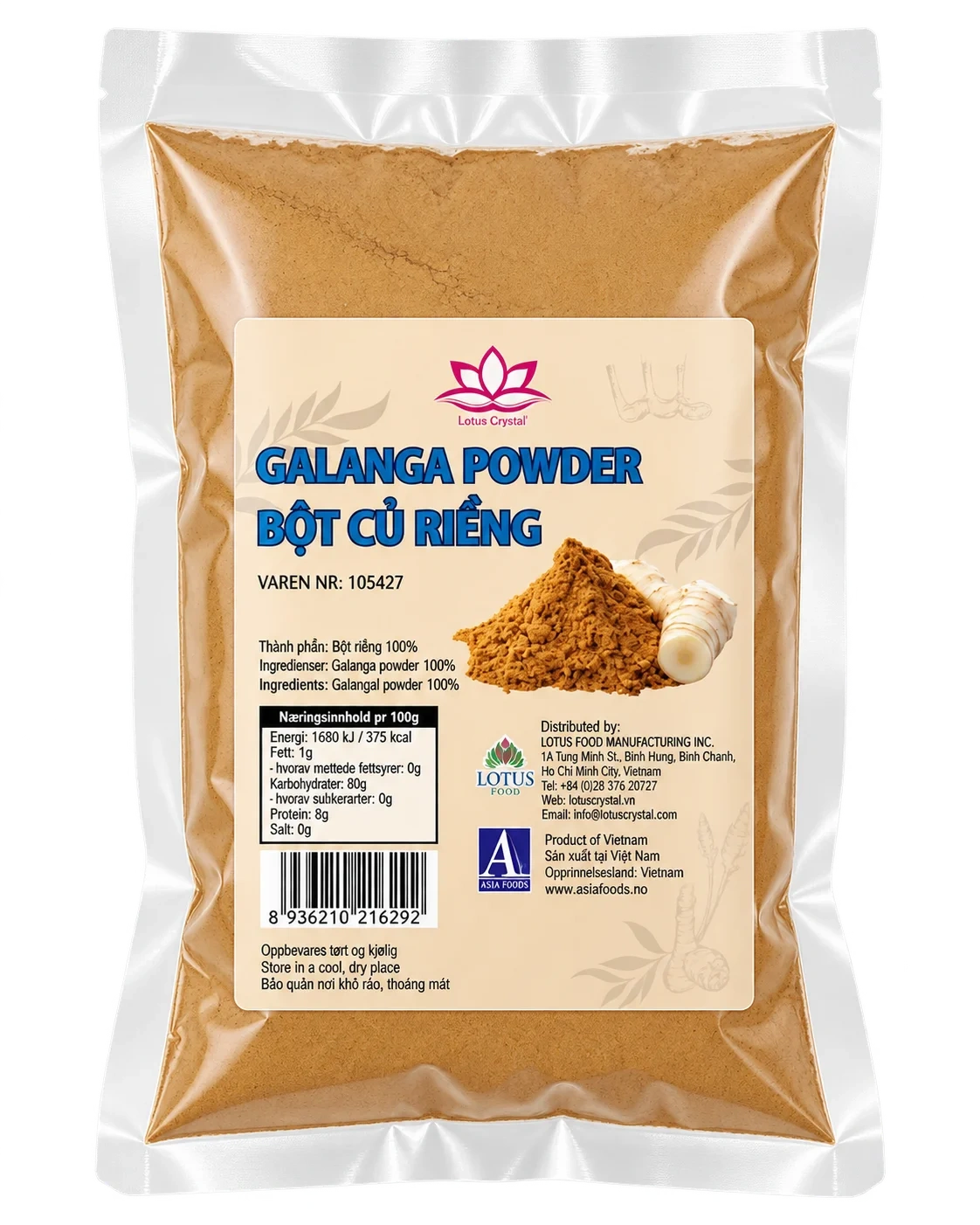 Lotus Galangal Pulver 100g