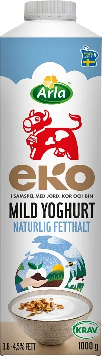 Eko mild yoghurt naturell 3.8-4.5%