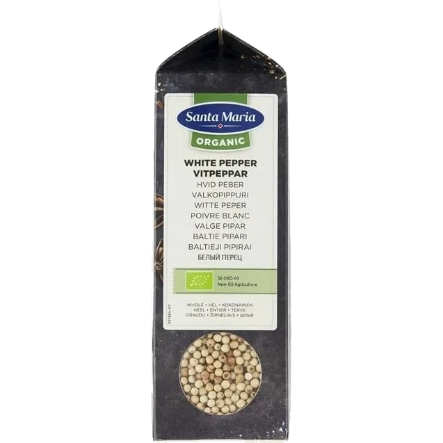 Hvit pepper hel økol. 540g