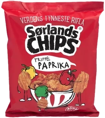 Sørlandschips Trippel Paprika 275g
