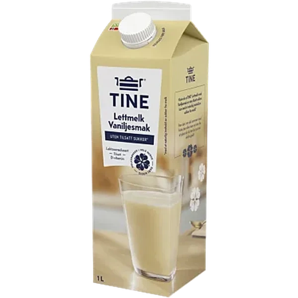 Tine Lettmelk Vaniljesmak 1 Liter