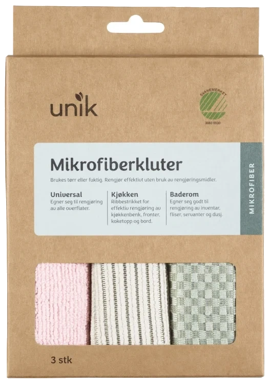 Mikrofiber Klut Mix 3pk Unik
