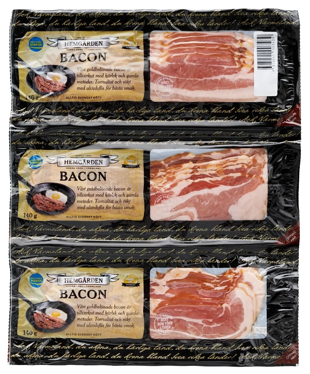 ALVEDSRÖKT BACON 3 pack