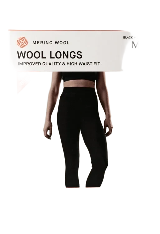 Wool Longs Sport Black Melange L Pierre-Robert
