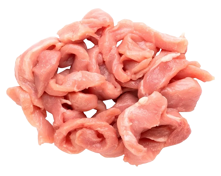Kyllingkjøtt lår strimlet 2x2,5kg