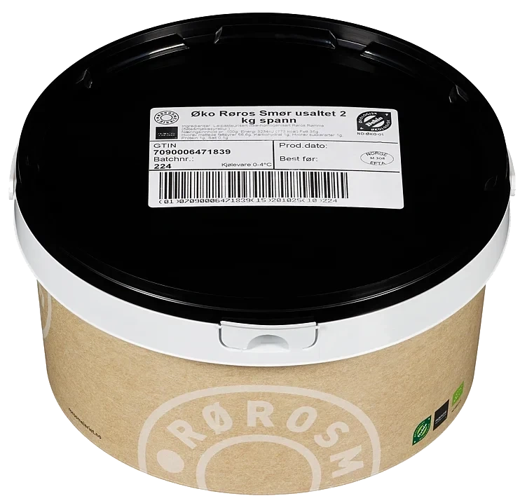 Røros smør usaltet økol. spann  2kg
