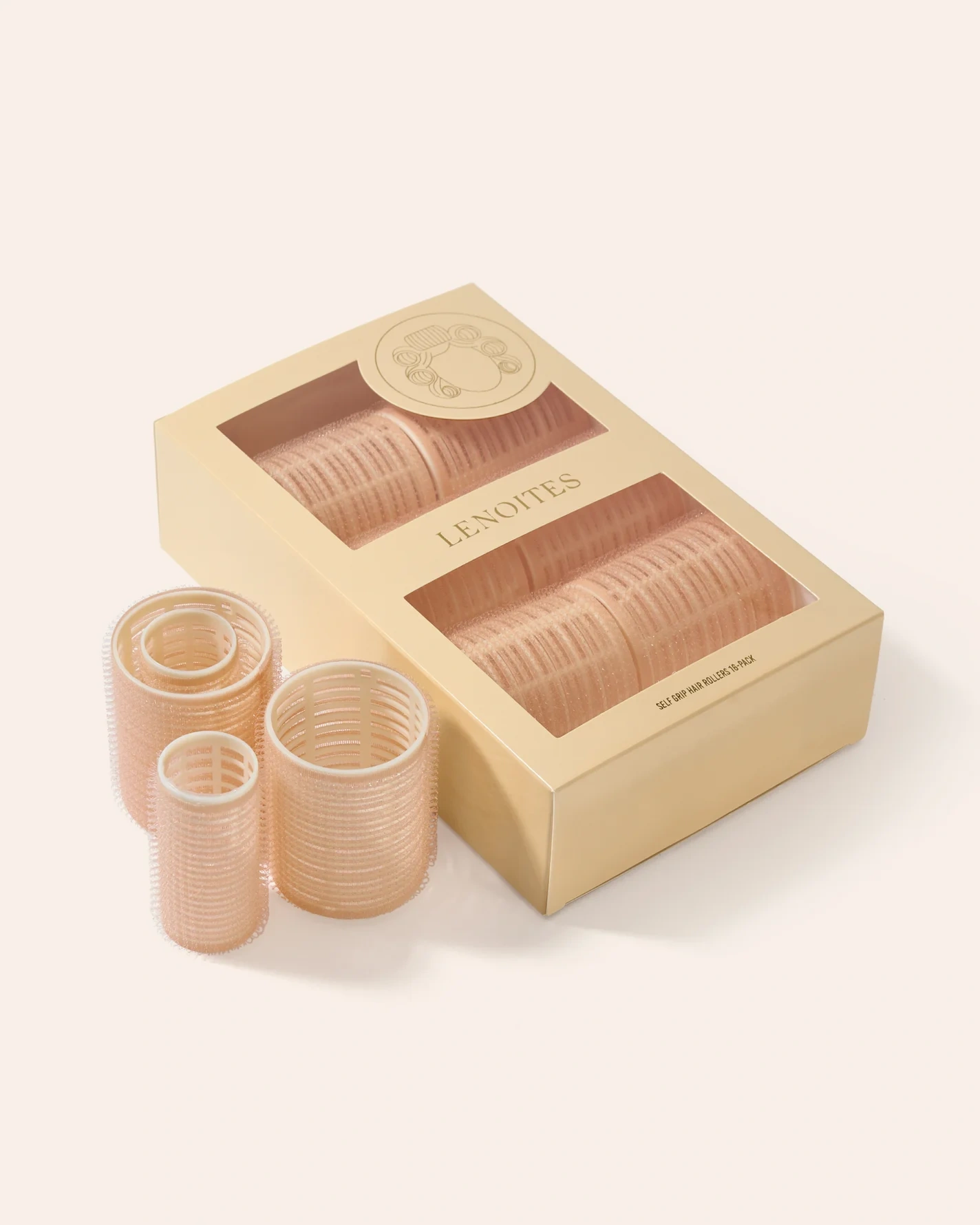 Lenoites Self Grip Hair Rollers Pink