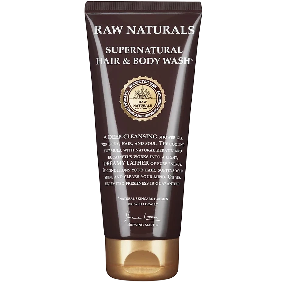 Raw Naturals by Recipe for Men 3 in 1 Supernatural Hair & Body Wash