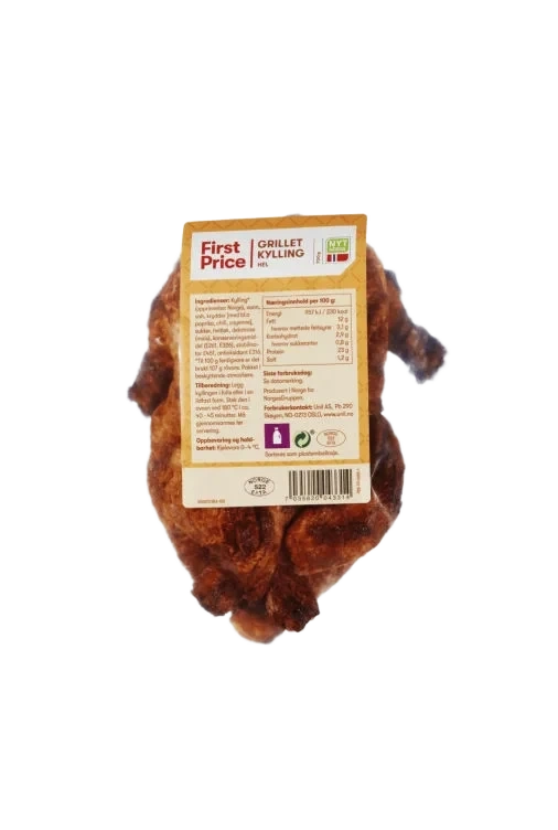 Kylling hel Grillet 700g First Price