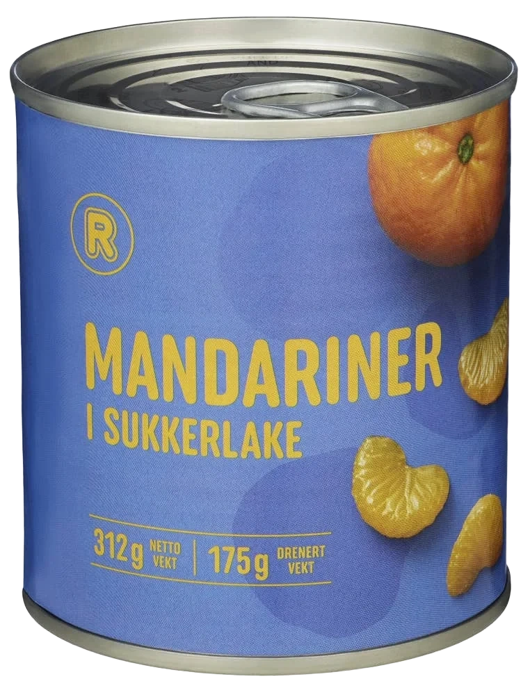 Mandariner i sukkerlake 312 g