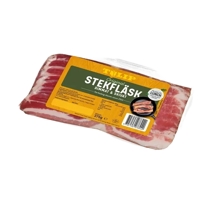 Stekfläsk Rimmat och Skivat 375g Tulip