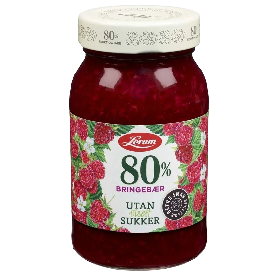 Bringebær u/tilsatt sukker 330g