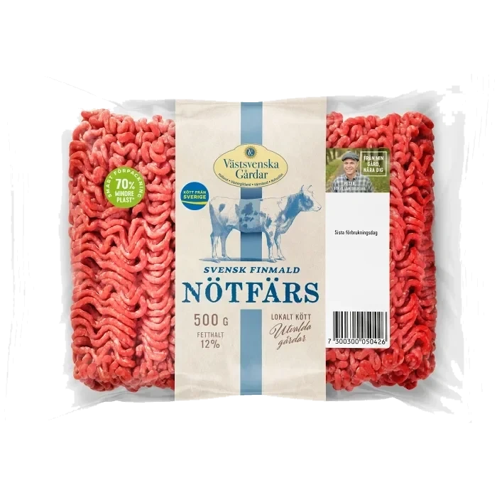 Nötfärs 12% 500g Västsvenska Gårdar