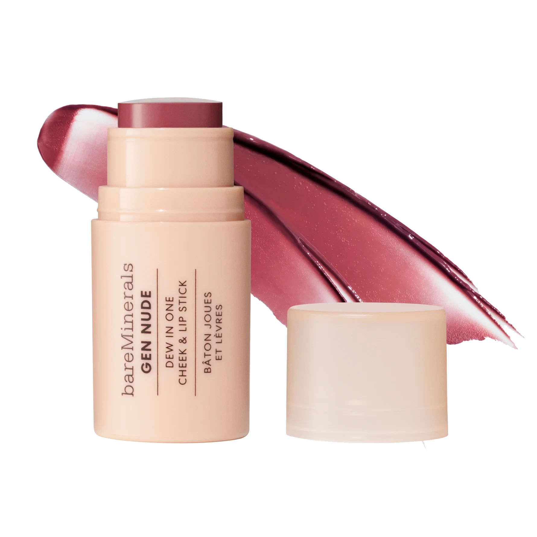 bareMinerals Gen Nude Dew In One Lip & Cheek Balm Berry Me in Merlot